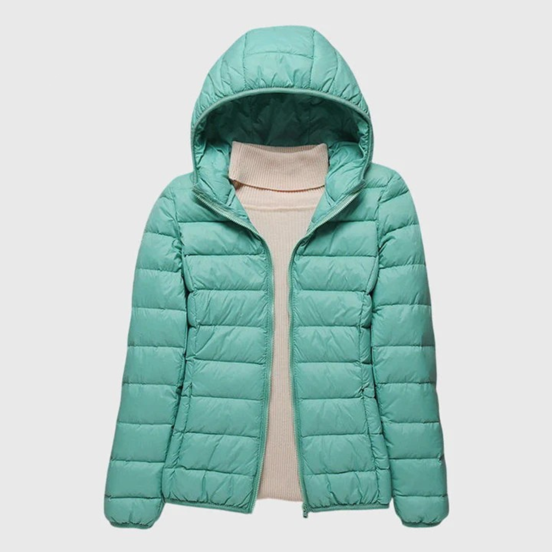 Women's Cropped Puffer Jacket, Lightweight Quilted Padded