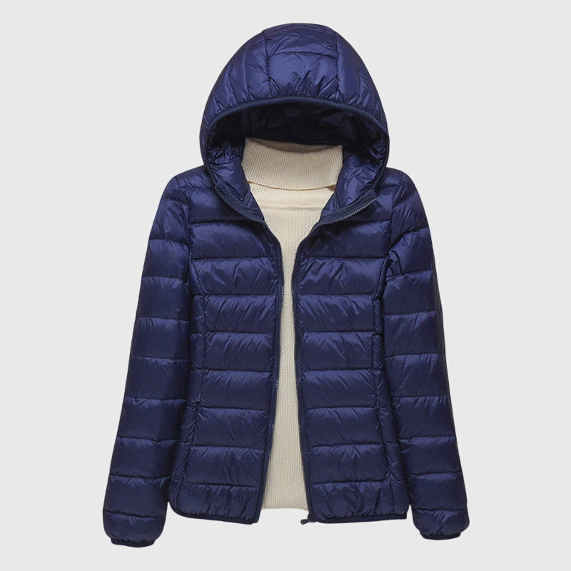 Women's Cropped Puffer Jacket, Lightweight Quilted Padded