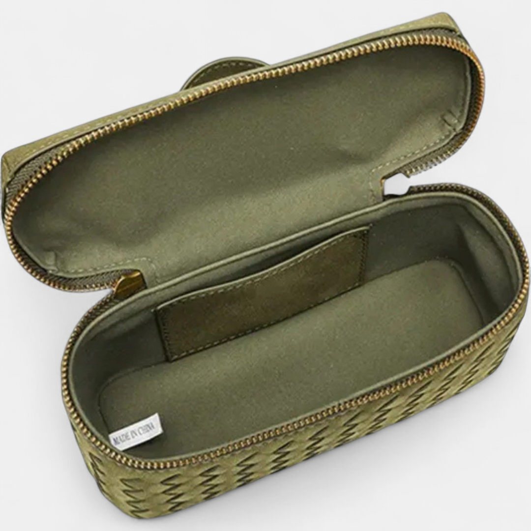 Women's Shoulder Bag, Structured Mini Woven Vanity Crossbody