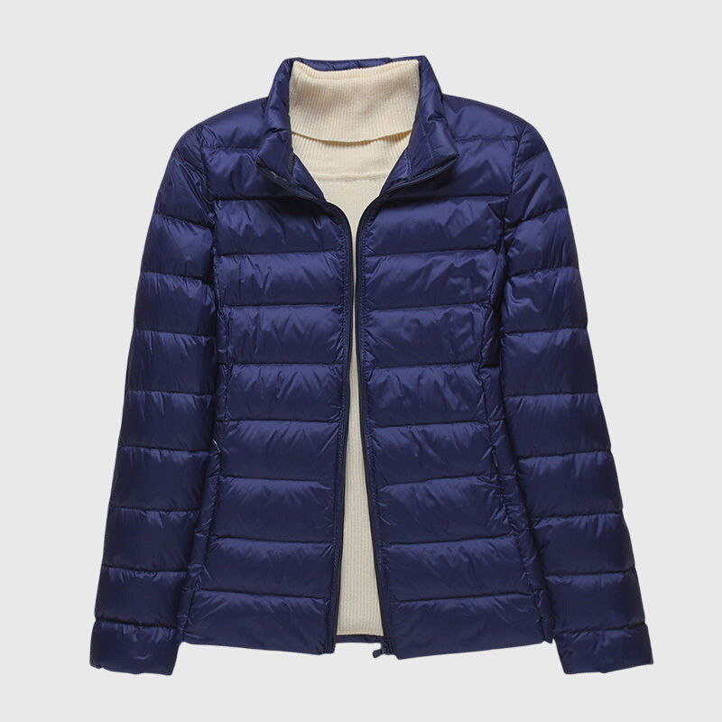 Women's Cropped Puffer Jacket, Lightweight Quilted Padded