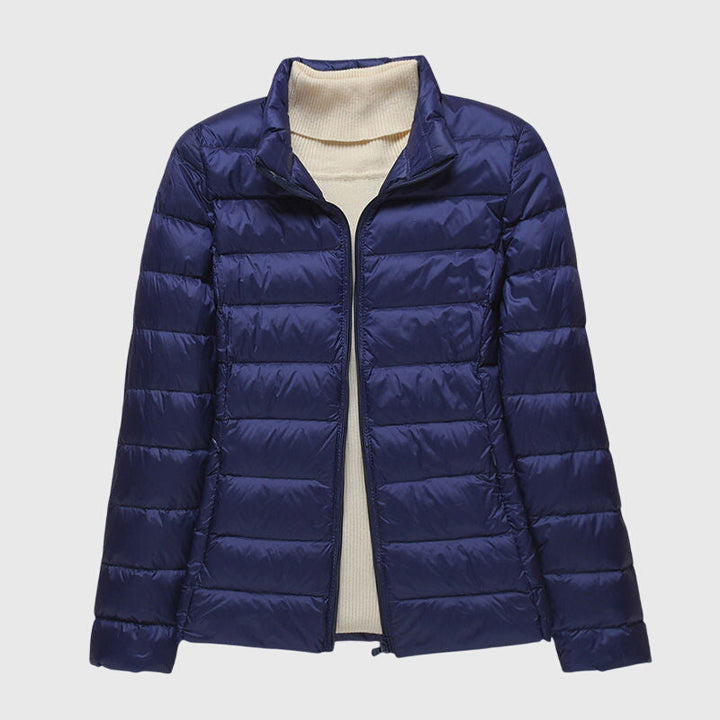 Women's Cropped Puffer Jacket, Lightweight Quilted Padded