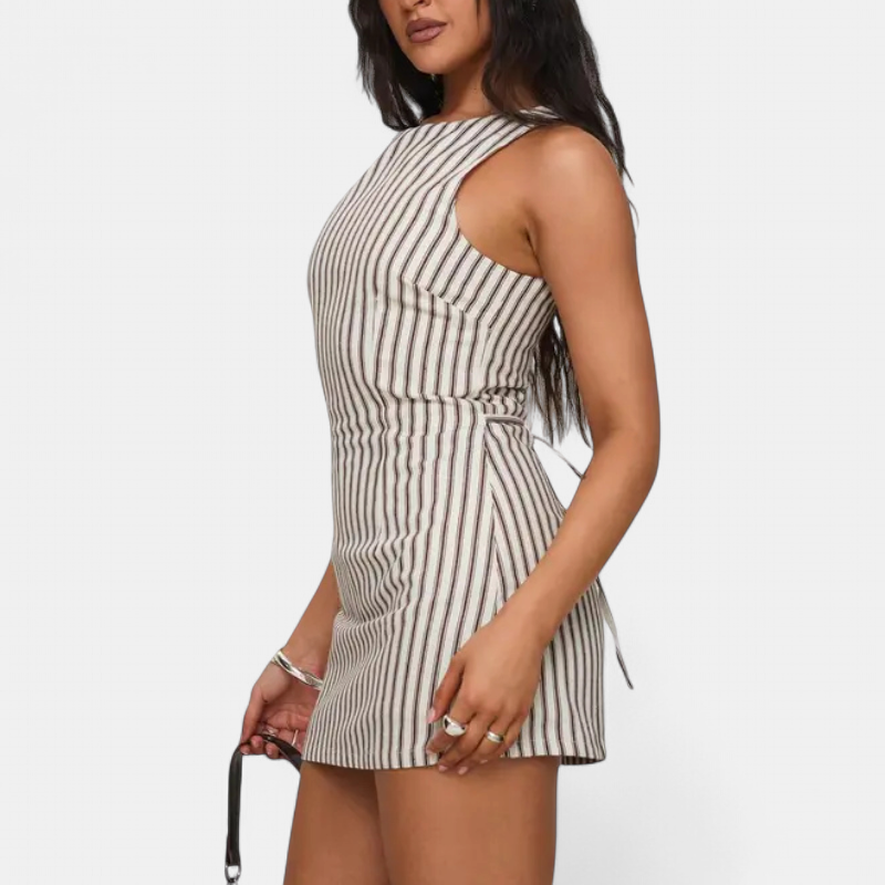 MIRABELLE | Striped Babydoll Sundress
