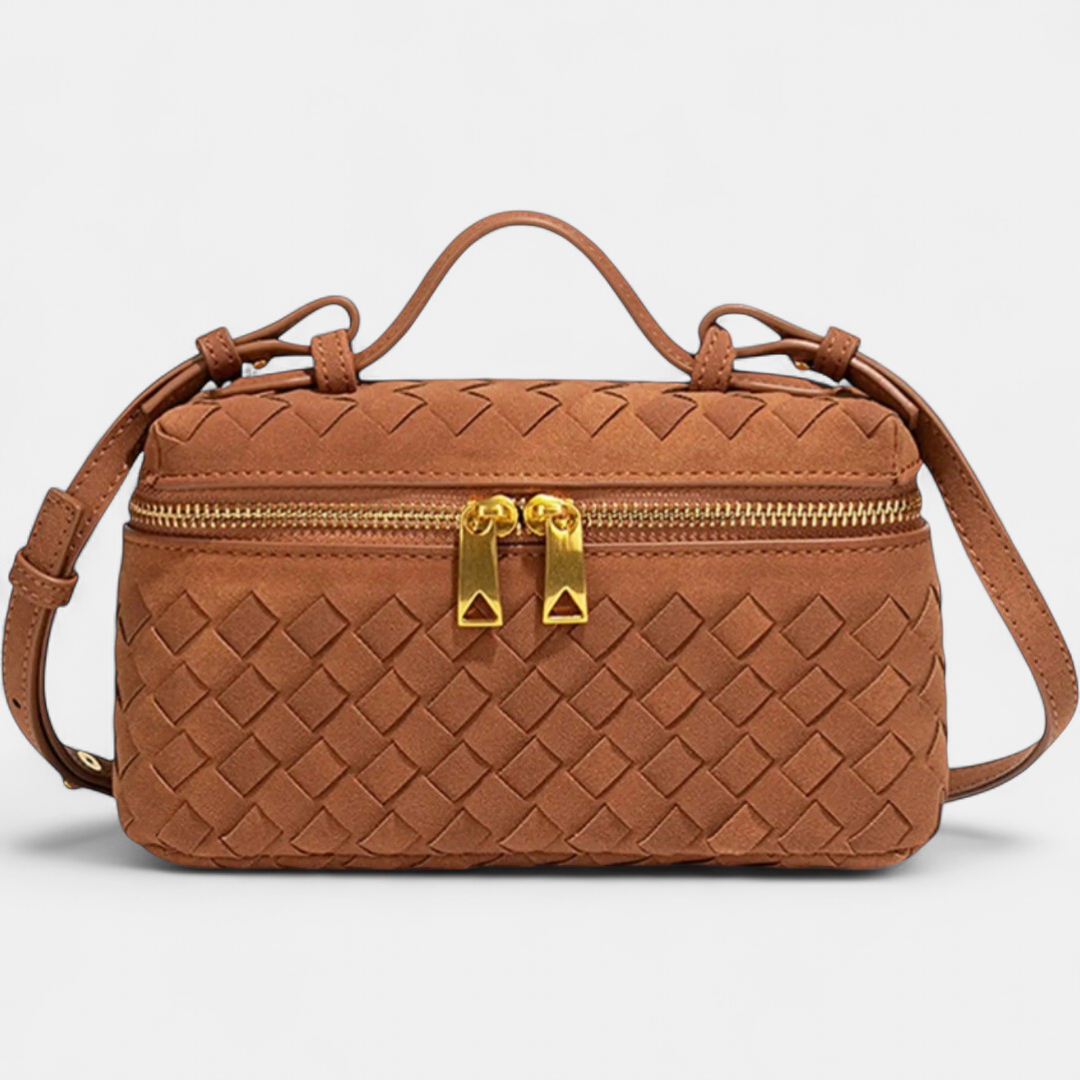 Women's Shoulder Bag, Structured Mini Woven Vanity Crossbody