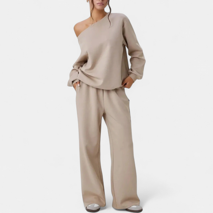 Women's Coord Set, Maxi Relaxed Round Neck Lightweight