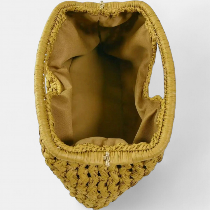 Women's Clutch Bag, Knit Crescent Top Handle
