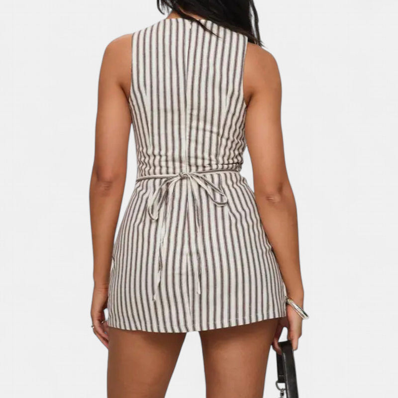 MIRABELLE | Striped Babydoll Sundress