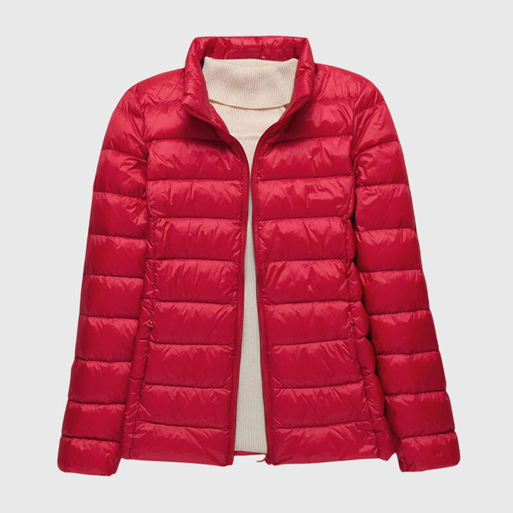 Women's Cropped Puffer Jacket, Lightweight Quilted Padded