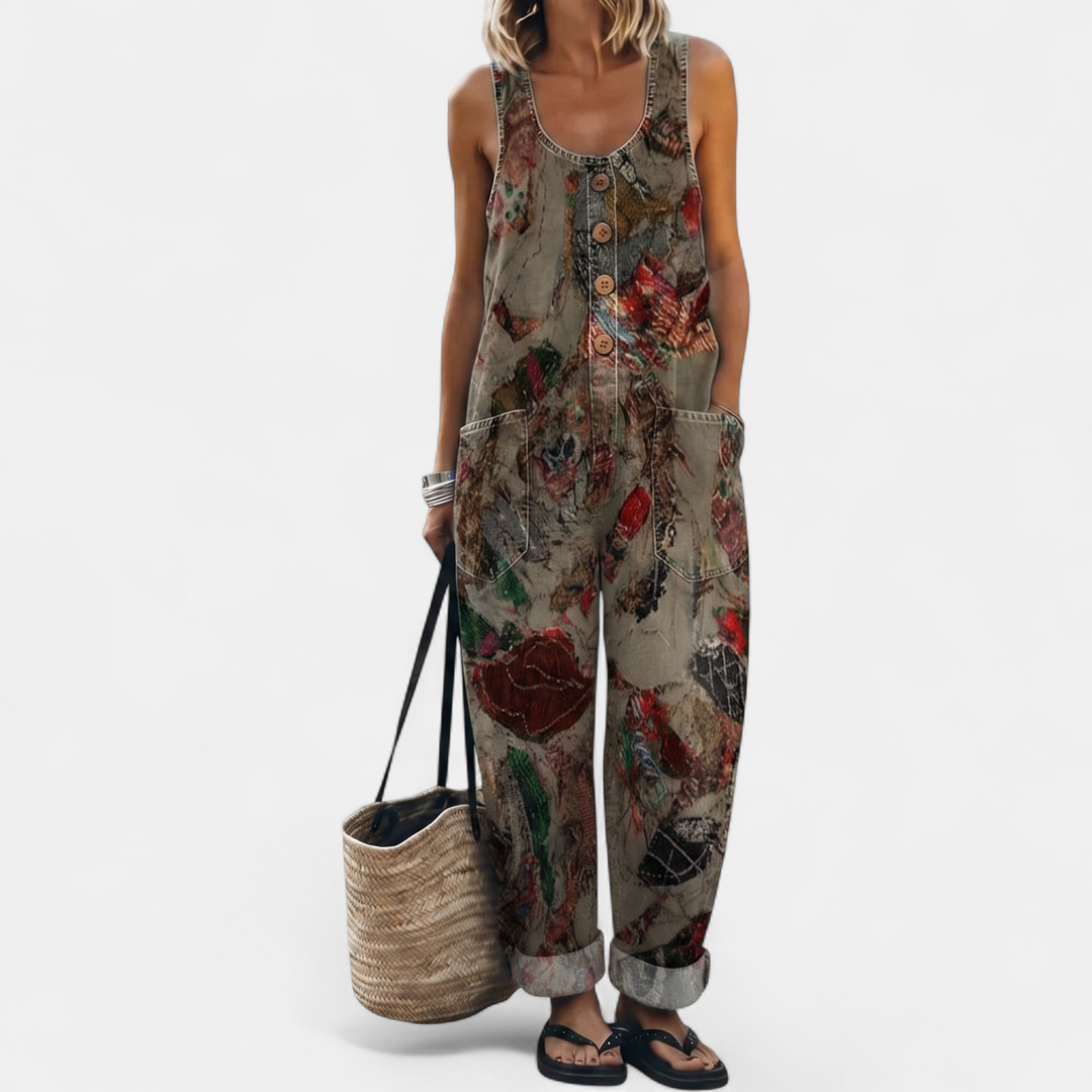 Women's Wide Leg Jumpsuit, Strapless Sleeveless Oversized
