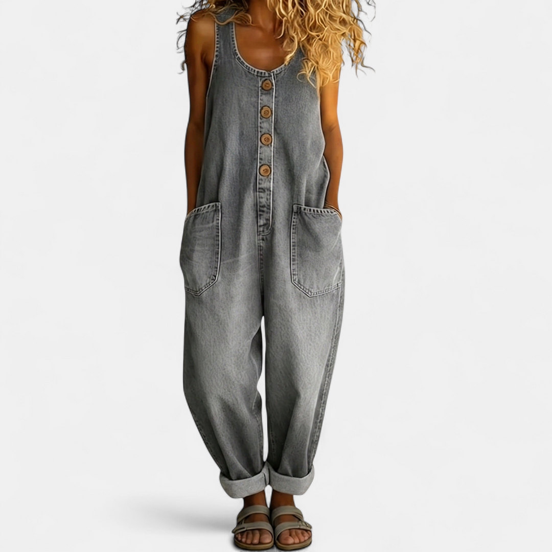 Women's Wide Leg Jumpsuit, Strapless Sleeveless Oversized