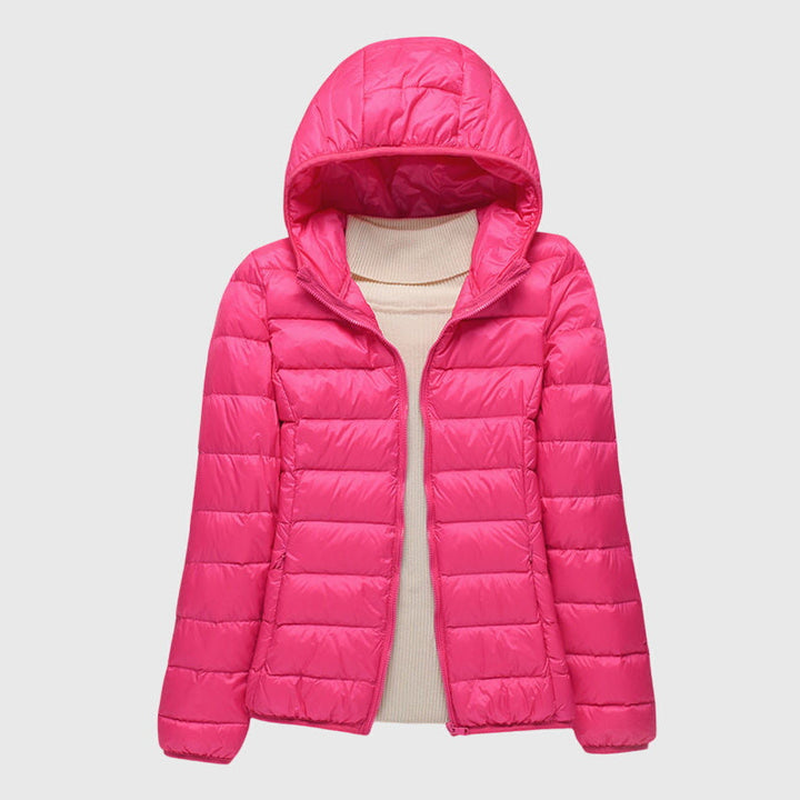 Women's Cropped Puffer Jacket, Lightweight Quilted Padded