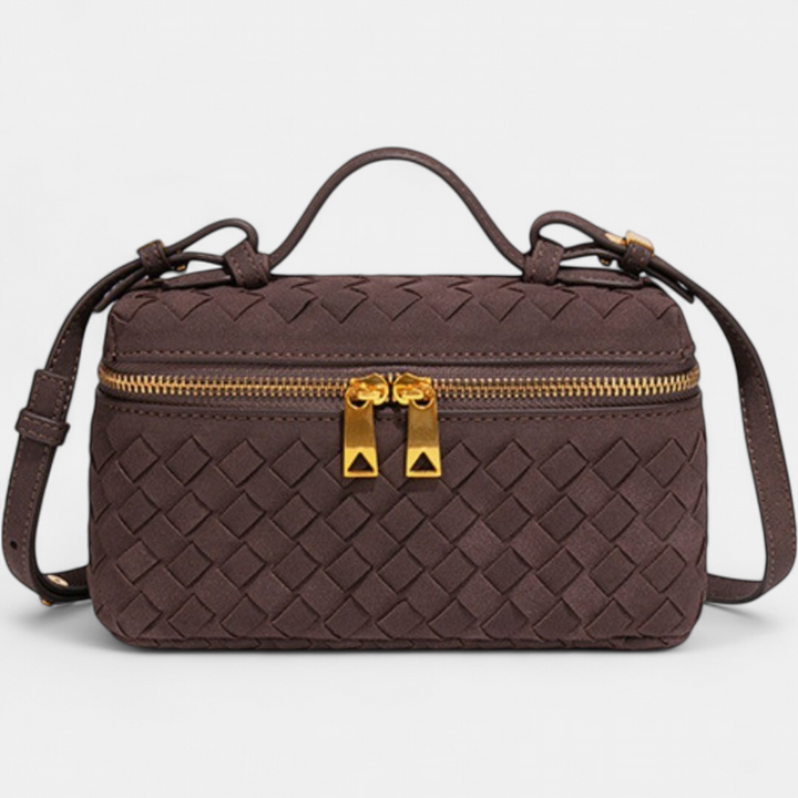 Women's Shoulder Bag, Structured Mini Woven Vanity Crossbody