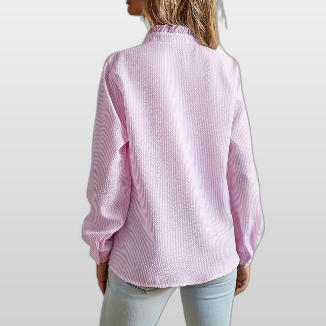 SOLANGE | Ruffle Trim Casual Top