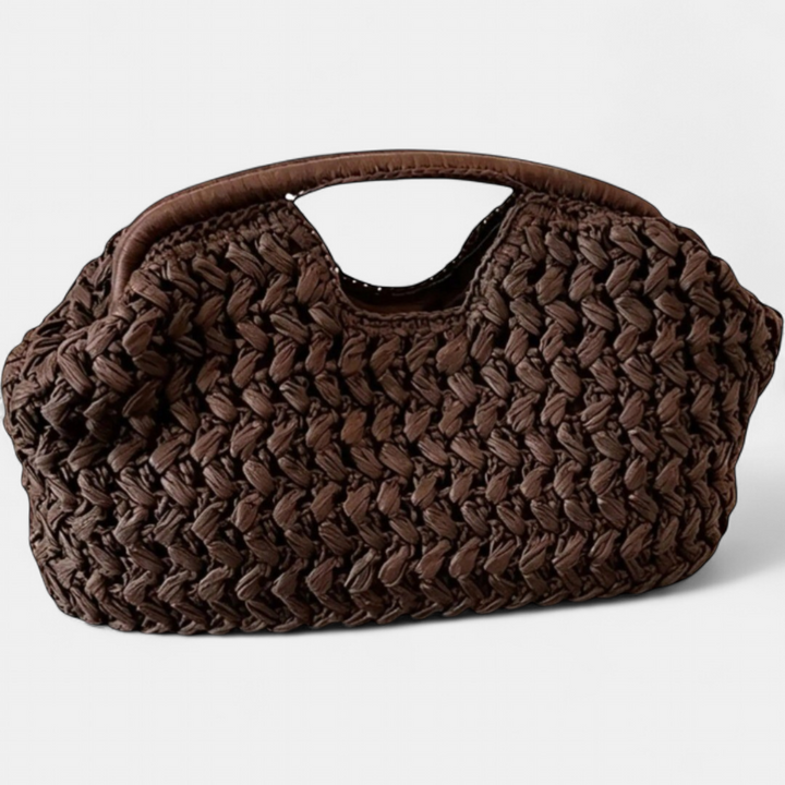 Women's Clutch Bag, Knit Crescent Top Handle