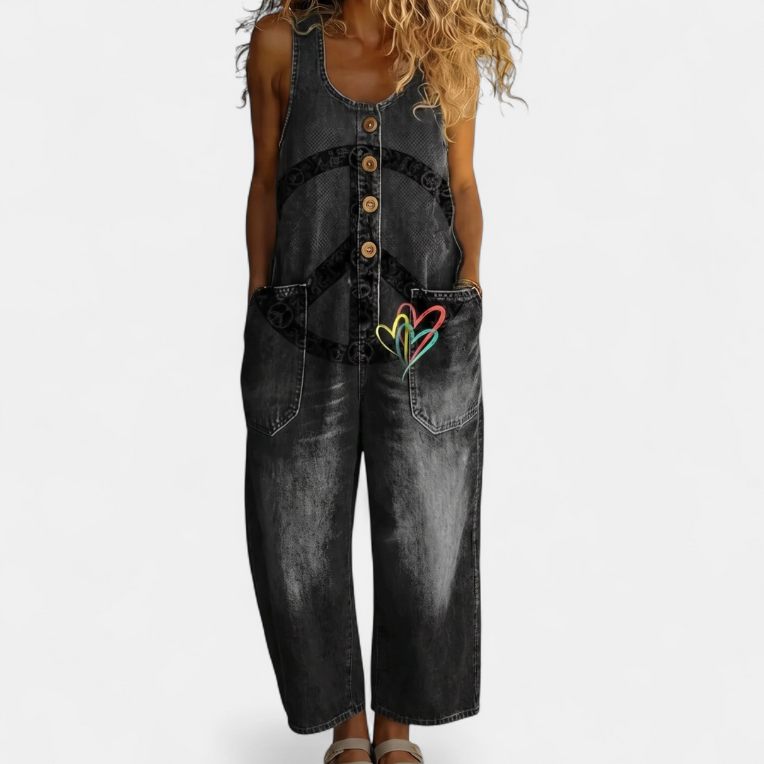 Women's Wide Leg Jumpsuit, Strapless Sleeveless Oversized