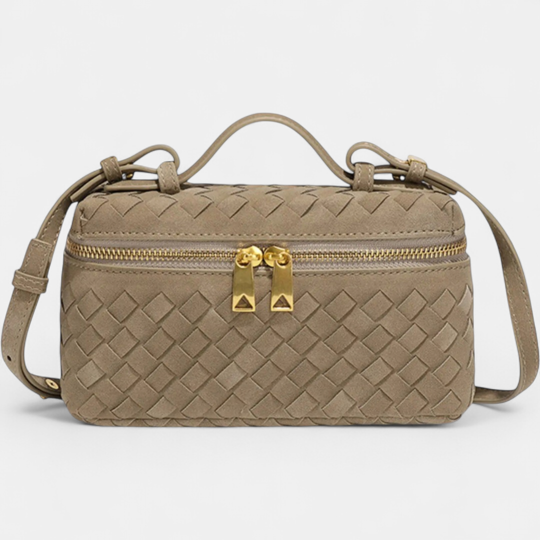 Women's Shoulder Bag, Structured Mini Woven Vanity Crossbody