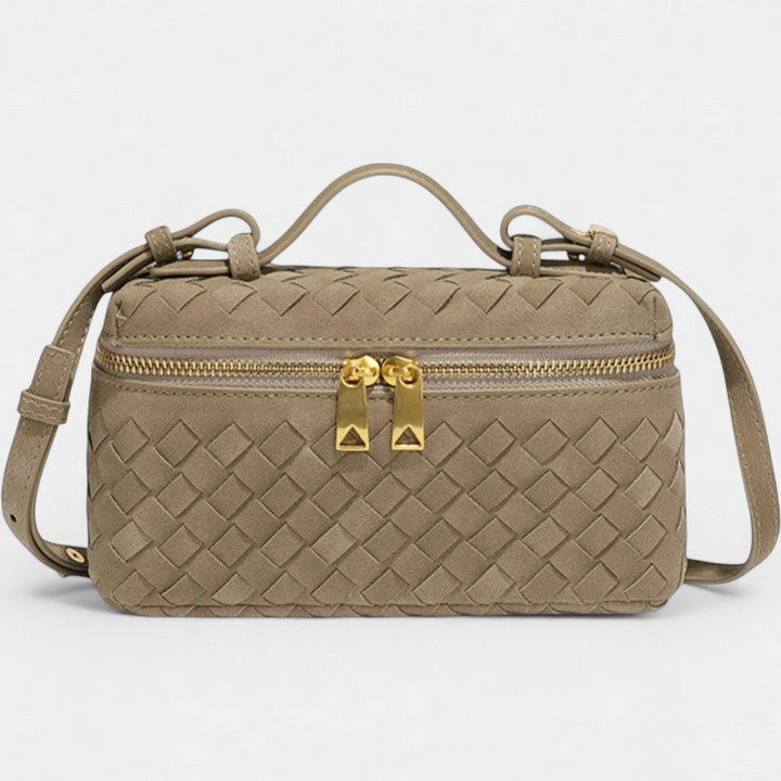 Women's Shoulder Bag, Structured Mini Woven Vanity Crossbody