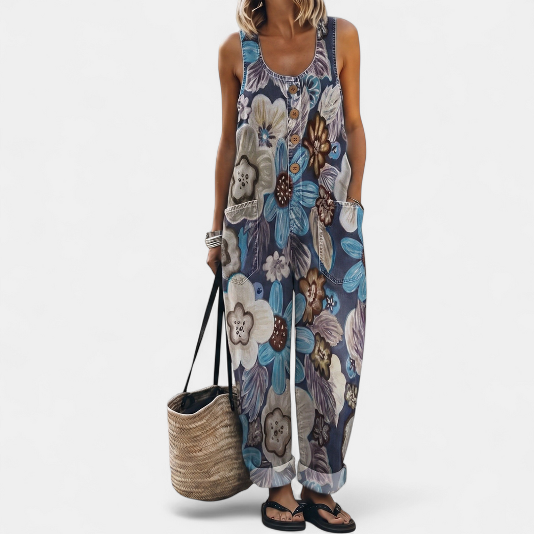 Women's Wide Leg Jumpsuit, Strapless Sleeveless Oversized