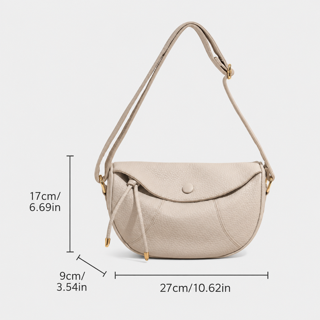 Women's Crossbody Bag, Compact Snap Closure Tassel Detail