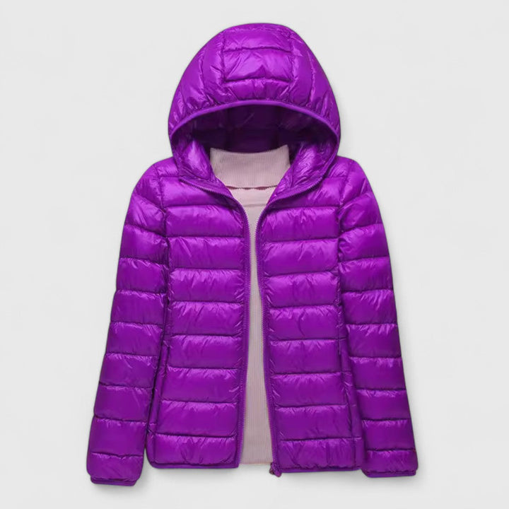 Women's Cropped Puffer Jacket, Lightweight Quilted Padded