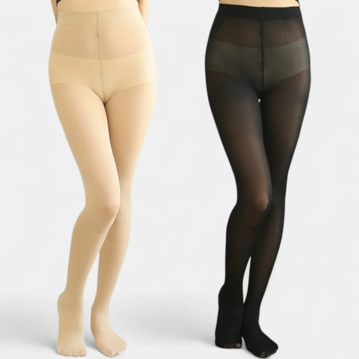 Women's High Waisted Tights, Opaque Footed Full Length Snug Fit