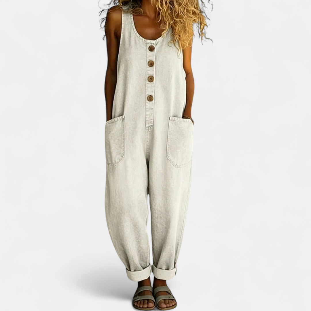 Women's Wide Leg Jumpsuit, Strapless Sleeveless Oversized