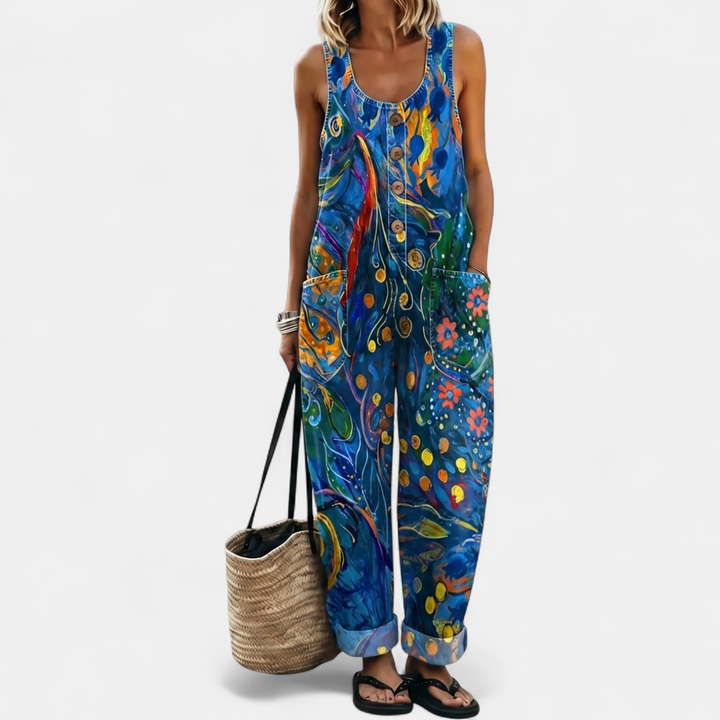 Women's Wide Leg Jumpsuit, Strapless Sleeveless Oversized