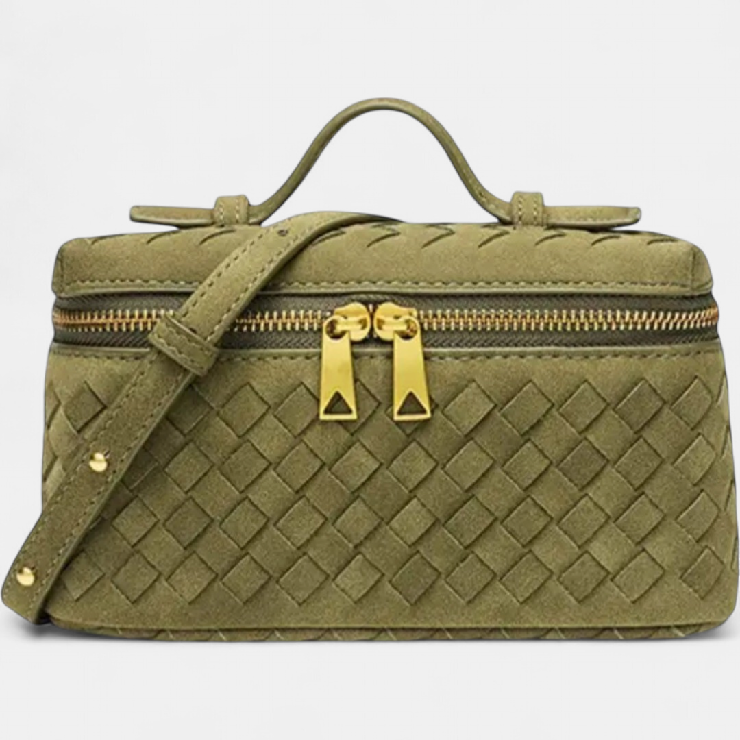 Women's Shoulder Bag, Structured Mini Woven Vanity Crossbody