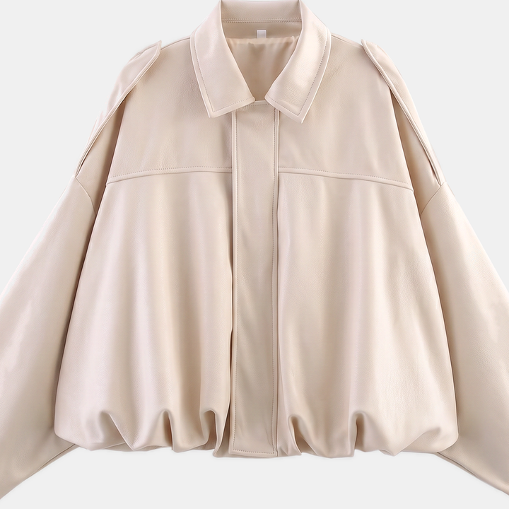 Women's Faux Suede Cropped Jacket, Zip Boxy Fit Long Sleeves