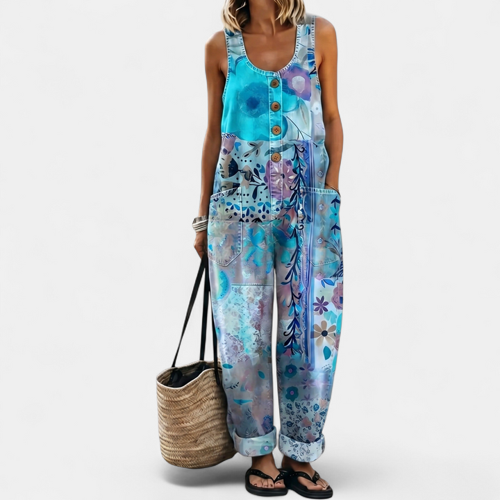 Women's Wide Leg Jumpsuit, Strapless Sleeveless Oversized