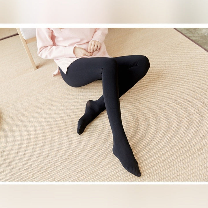 Women's Fleece Lined Tights, Footed Opaque Full Length
