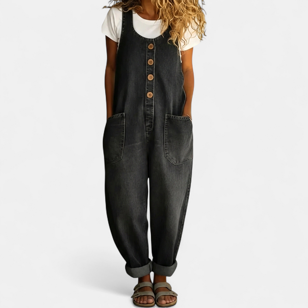 Women's Wide Leg Jumpsuit, Strapless Sleeveless Oversized