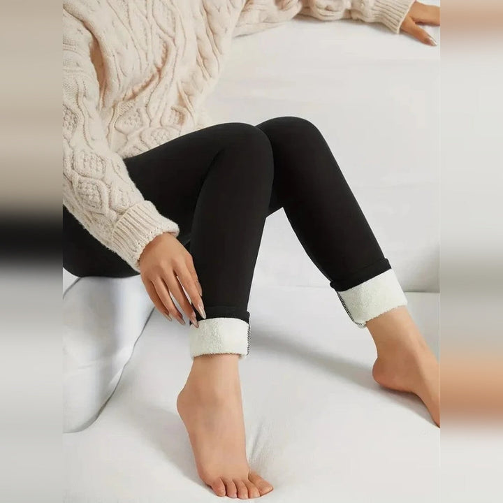 Women's Fleece Lined Leggings, High Waist Thermal Winter