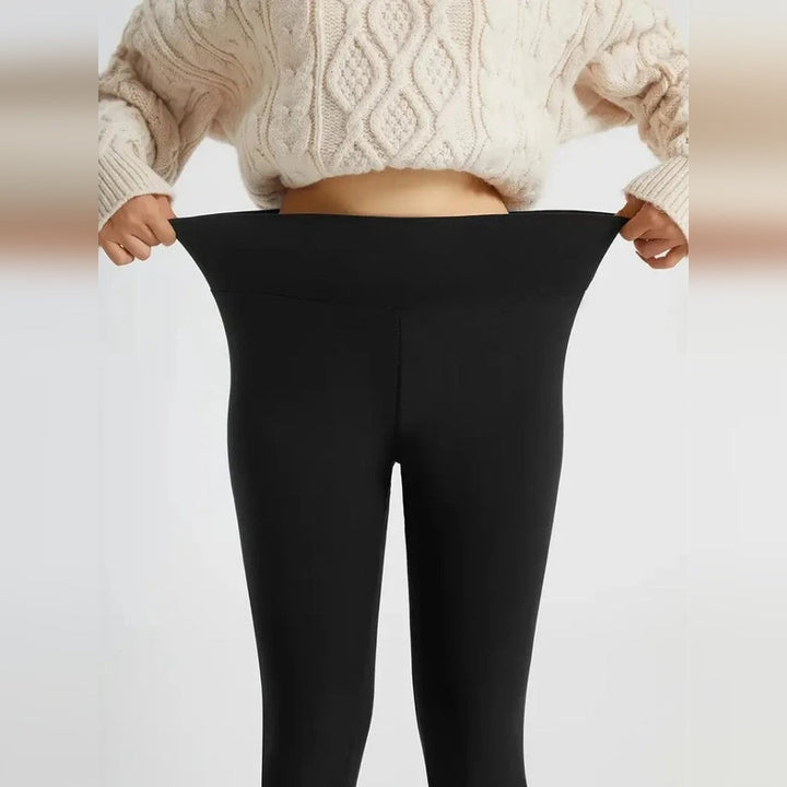 Women's Fleece Lined Leggings, High Waist Thermal Winter