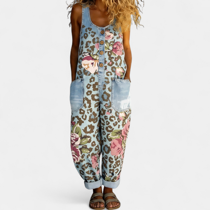 Women's Wide Leg Jumpsuit, Strapless Sleeveless Oversized