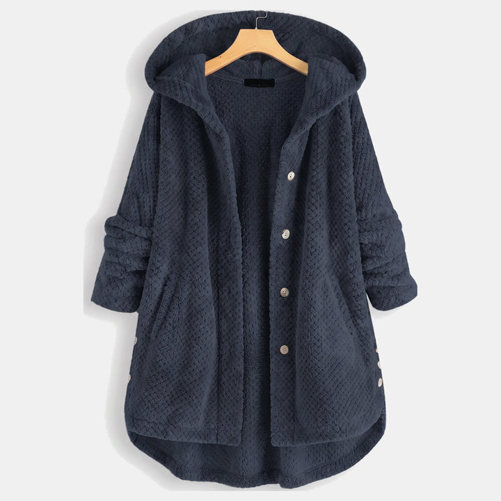 Women's Corduroy Jacket, Mid Thigh Relaxed Fit Button Front