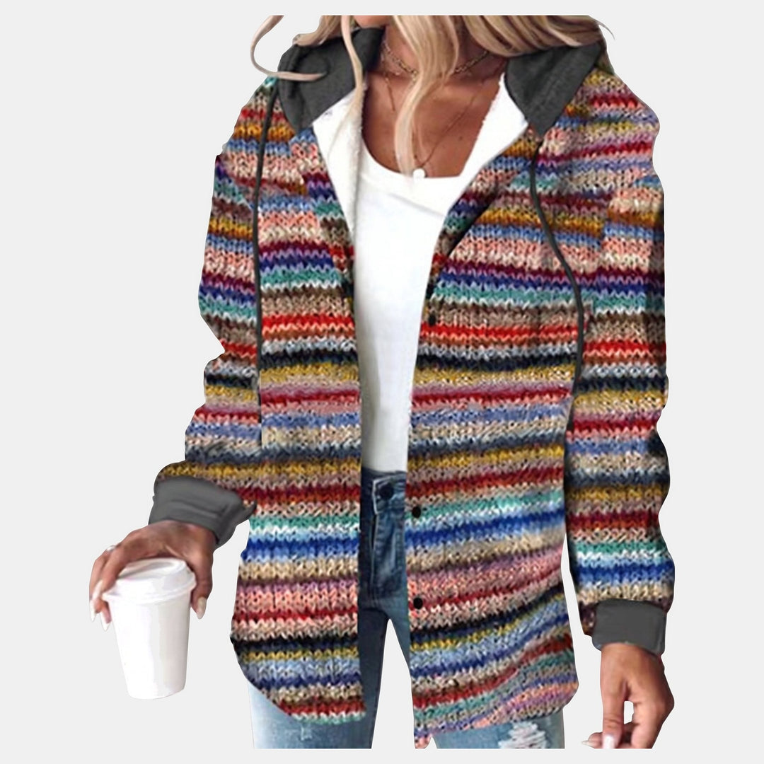 Women's Shacket, Hooded Plaid Sherpa Lined Button Front
