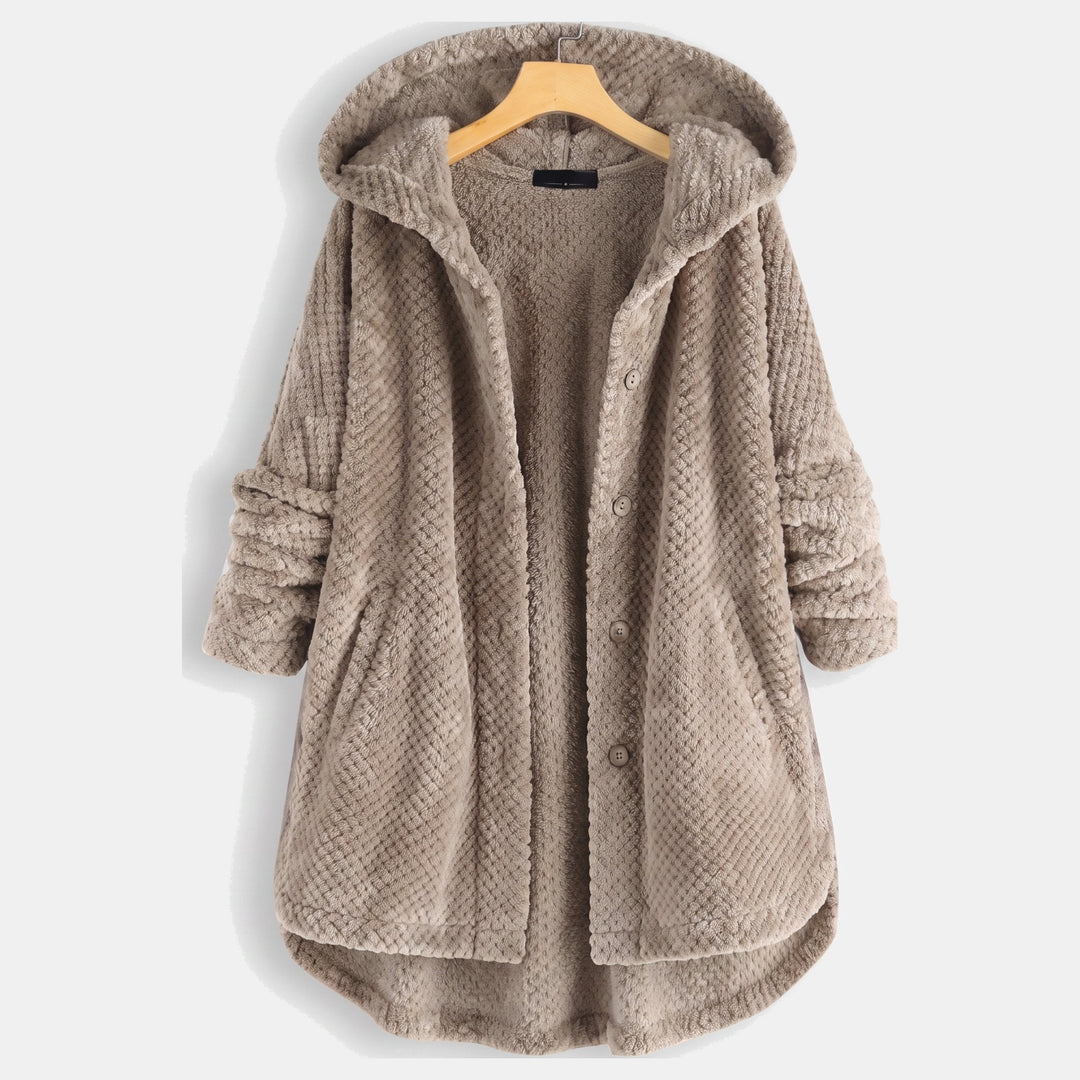 Women's Corduroy Jacket, Mid Thigh Relaxed Fit Button Front