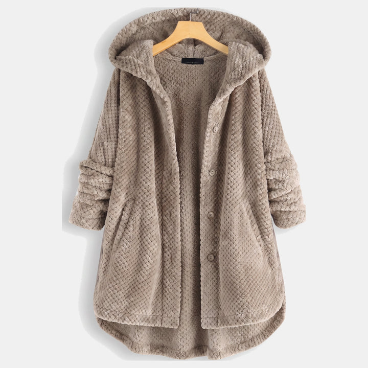 Women's Corduroy Jacket, Mid Thigh Relaxed Fit Button Front