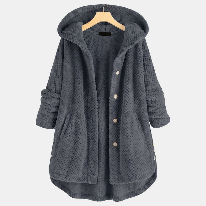 Women's Corduroy Jacket, Mid Thigh Relaxed Fit Button Front