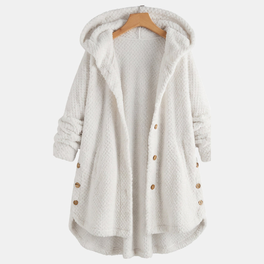 Women's Corduroy Jacket, Mid Thigh Relaxed Fit Button Front