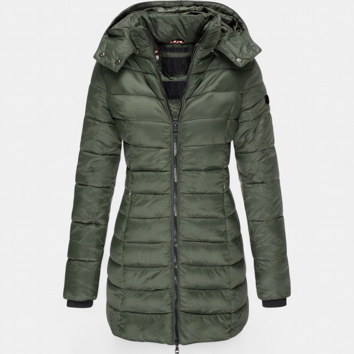 Women's Hooded Quilted Puffer Coat, Padded Winter Jacket