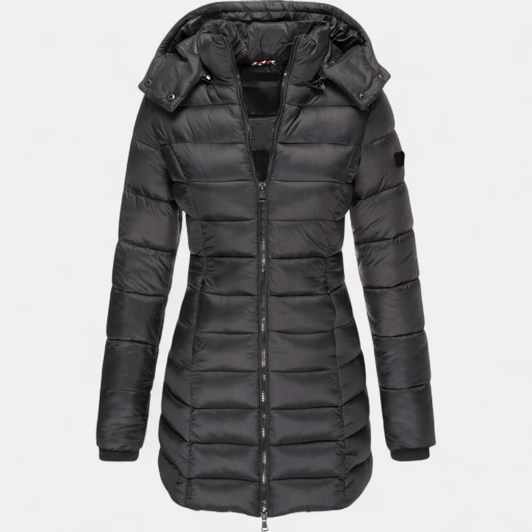 Women's Hooded Quilted Puffer Coat, Padded Winter Jacket