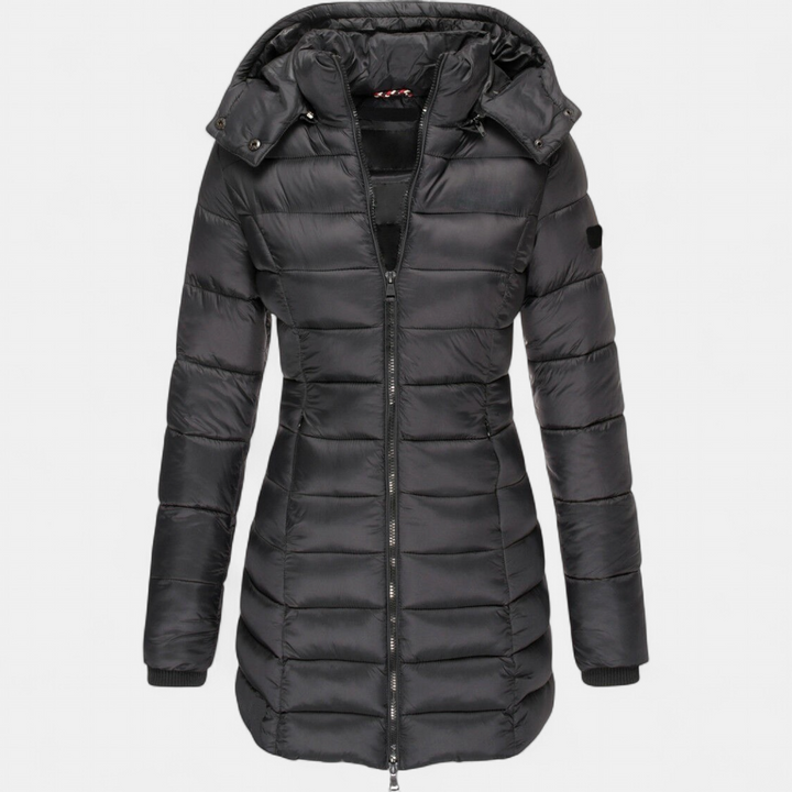 Women's Hooded Quilted Puffer Coat, Padded Winter Jacket
