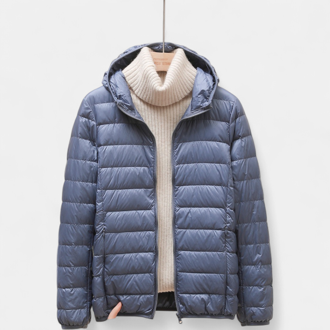 Women's Cropped Puffer Jacket, Lightweight Packable Down Hooded