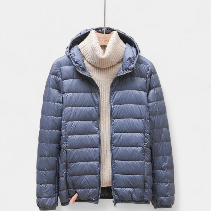 Women's Cropped Puffer Jacket, Lightweight Packable Down Hooded