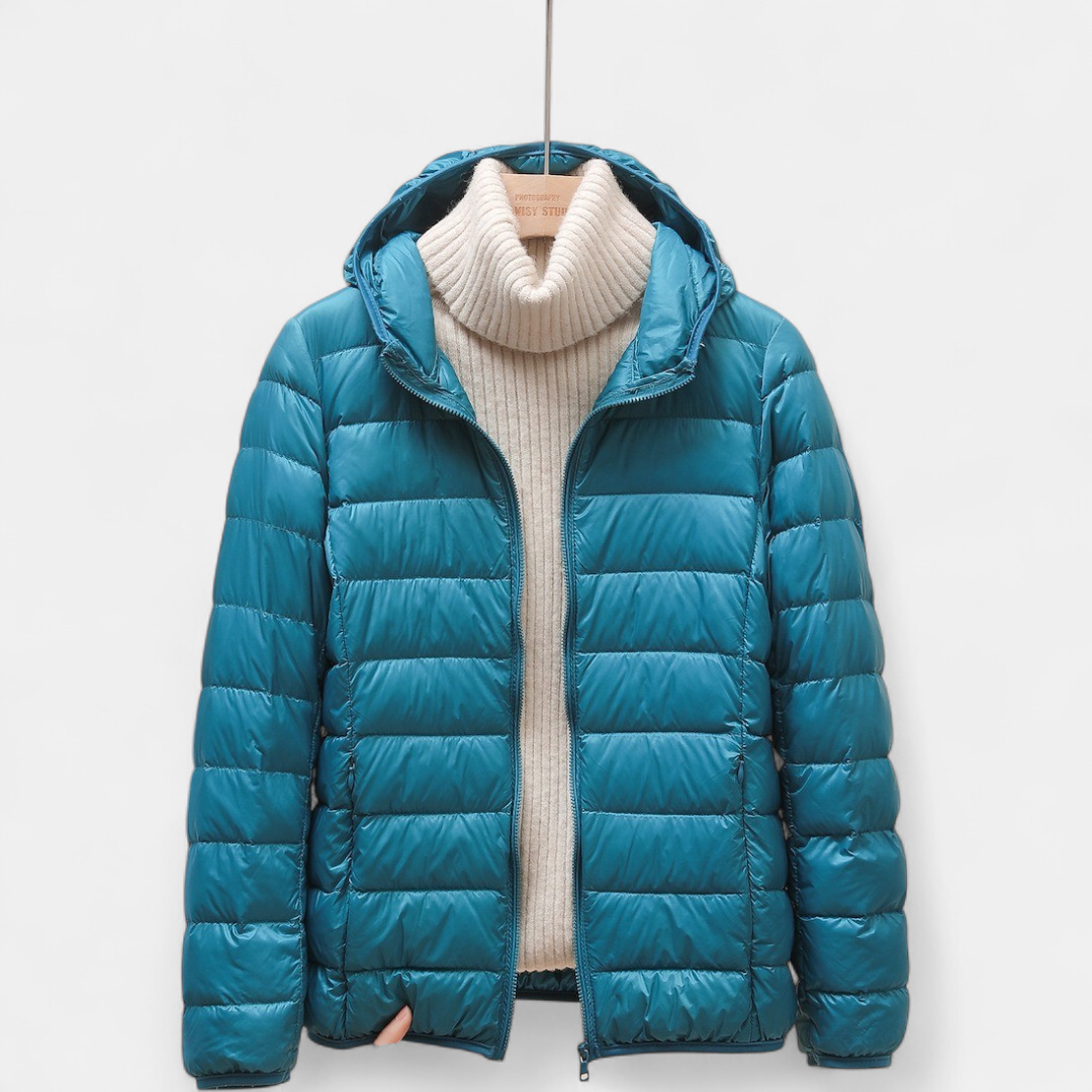 Women's Cropped Puffer Jacket, Lightweight Packable Down Hooded