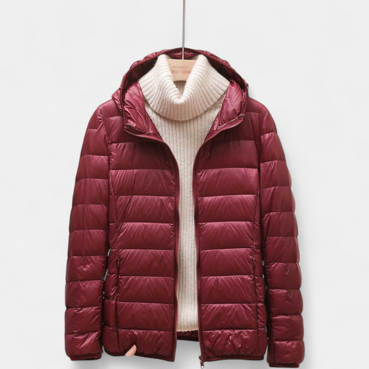 Women's Cropped Puffer Jacket, Lightweight Packable Down Hooded