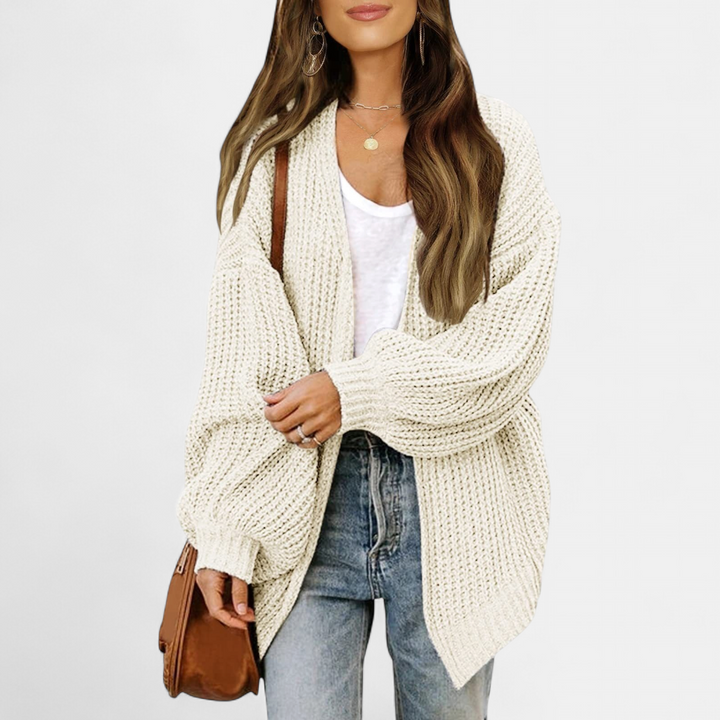 Women's Oversized Long Knit Cardigan, Open Front Longline