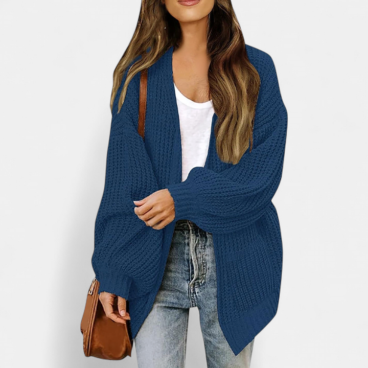 Women's Oversized Long Knit Cardigan, Open Front Longline