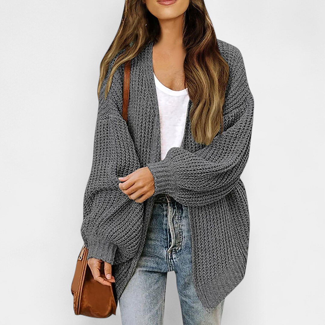 Women's Oversized Long Knit Cardigan, Open Front Longline